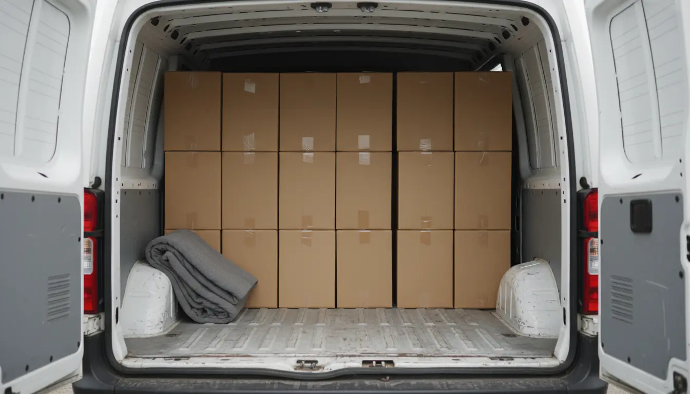 Zone de chargement d'un Fiat Talento, fourgon utilitaire