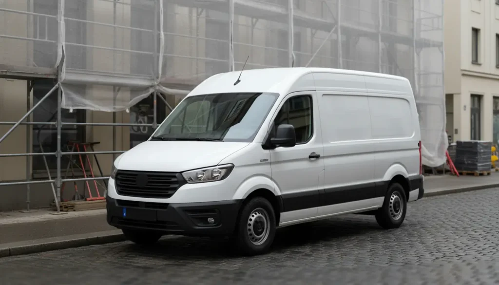 Fiat Talento : fourgon utilitaire blanc de trois quarts avant
